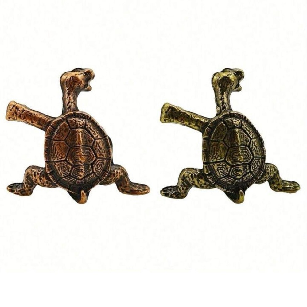 Bronze and Gold Turtle Figurines